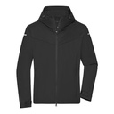 Kurtka Softshell Męska Wiatroodporna Z Kapturem JN1180 - Black