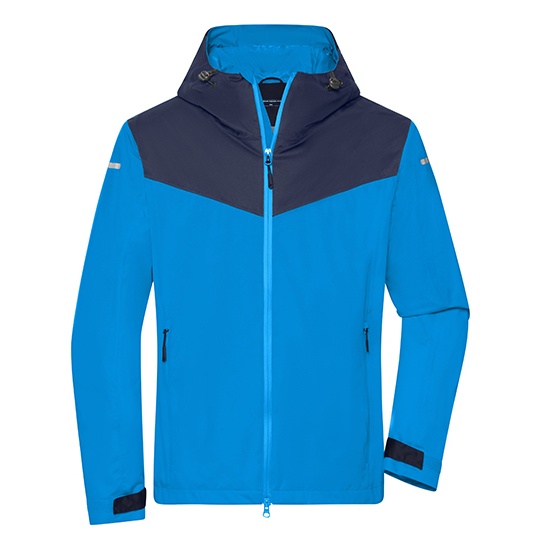Kurtka Softshell Meska Wiatroodporna Z Kapturem JN1180 - Bright Blue & Navy
