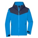 Kurtka Softshell Męska Wiatroodporna Z Kapturem JN1180 - Bright Blue & Navy