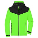 Kurtka Softshell Męska Wiatroodporna Z Kapturem JN1180 - Bright Green & Black