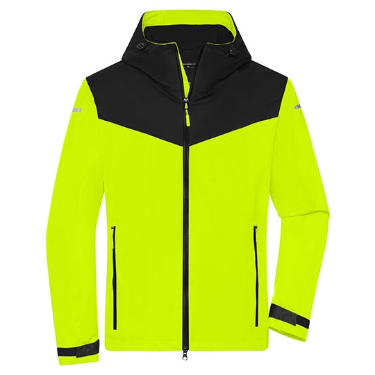 Kurtka Softshell Meska Wiatroodporna Z Kapturem JN1180 - Bright Yellow & Black