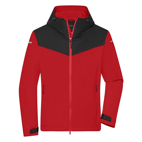 Kurtka Softshell Męska Wiatroodporna Z Kapturem JN1180 - Light Red & Black