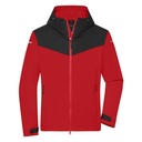 Kurtka Softshell Męska Wiatroodporna Z Kapturem JN1180 - Light Red & Black