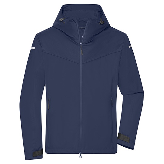 Kurtka Softshell Męska Wiatroodporna Z Kapturem JN1180 - Navy