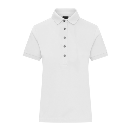 Damska koszulka polo slim JN1301 - White