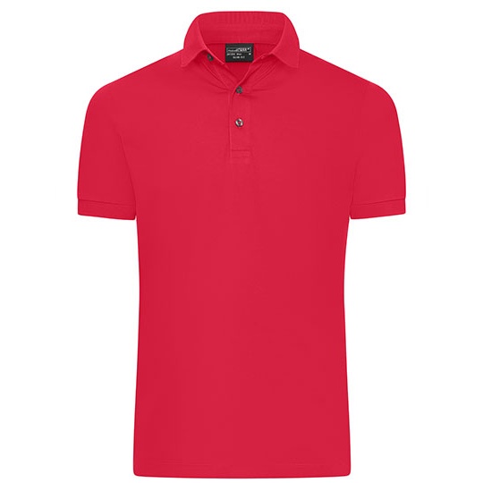 Koszulka Polo Męska Slim Bawełniana Pique JN1302 - Light Red