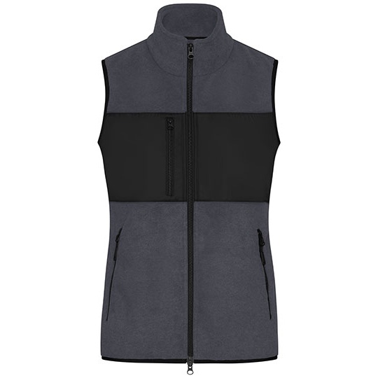 Kamizelka Damska Slim Polarowa Hybrydowa JN1309 - Carbon & Black