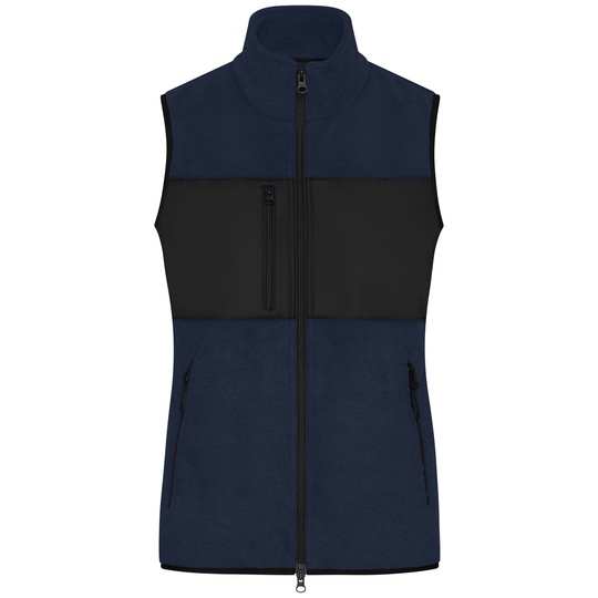 Kamizelka Damska Slim Polarowa Hybrydowa JN1309 - Navy & Black