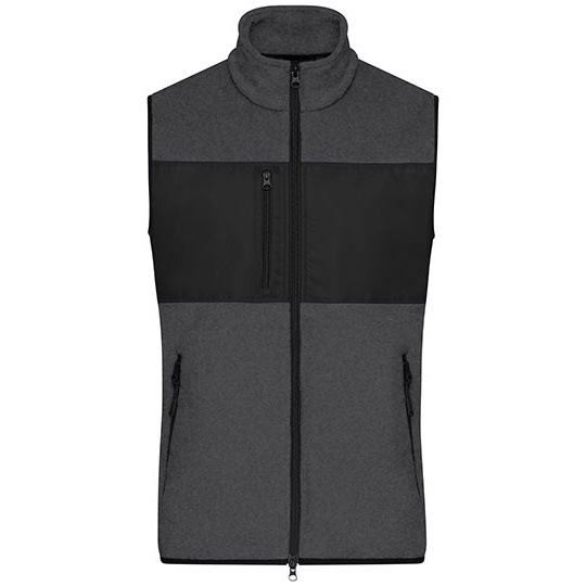 Kamizelka Meska Polarowa JN1310 - Dark Melange & Black