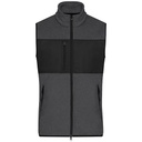 Kamizelka Męska Polarowa JN1310 - Dark Melange & Black