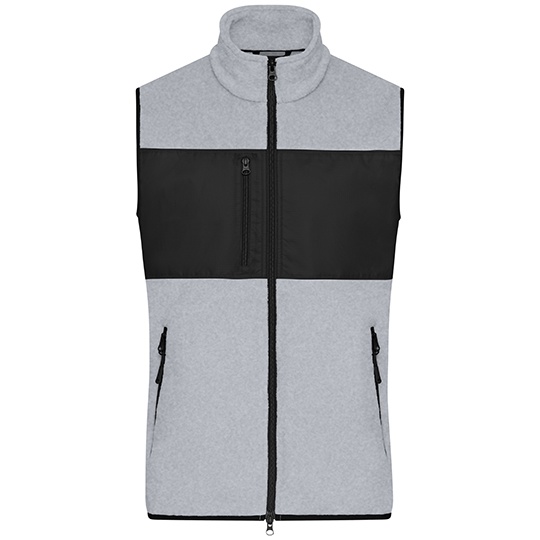 Kamizelka Meska Polarowa JN1310 - Light Melange & Black