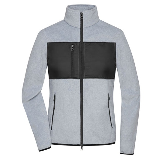 Bluza Damska Slim Polarowa JN1311 - Light Melange & Black