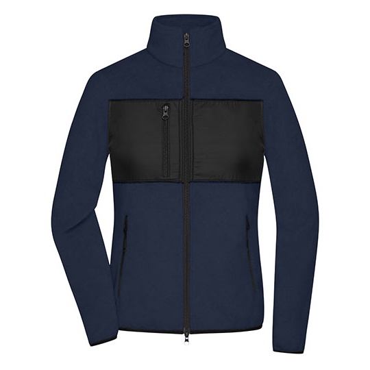 Bluza Damska Slim Polarowa JN1311 - Navy & Black