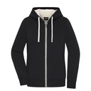 Damska Bluza Rozpinana Z Kapturem Dwuwarstwowa JN1319 - Black & Nature
