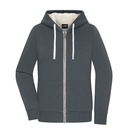 Damska Bluza Rozpinana Z Kapturem Dwuwarstwowa JN1319 - Graphite & Nature