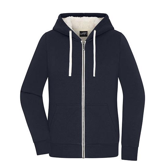 Damska Bluza Rozpinana Z Kapturem Dwuwarstwowa JN1319 - Navy & Nature