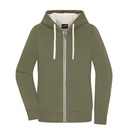 Damska Bluza Rozpinana Z Kapturem Dwuwarstwowa JN1319 - Olive & Nature