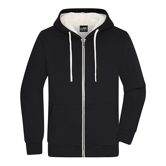Bluza Meska Rozpinana Z Kapturem Dwuwarstwowa JN1320 - Black & Nature