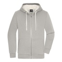 Bluza Męska Rozpinana Z Kapturem Dwuwarstwowa JN1320 - Light Melange & Nature