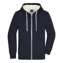 Bluza Męska Rozpinana Z Kapturem Dwuwarstwowa JN1320 - Navy & Nature
