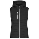 Kamizelka Damska Hybrydowa Ocieplana z Kapturem JN1327 - Black & Black