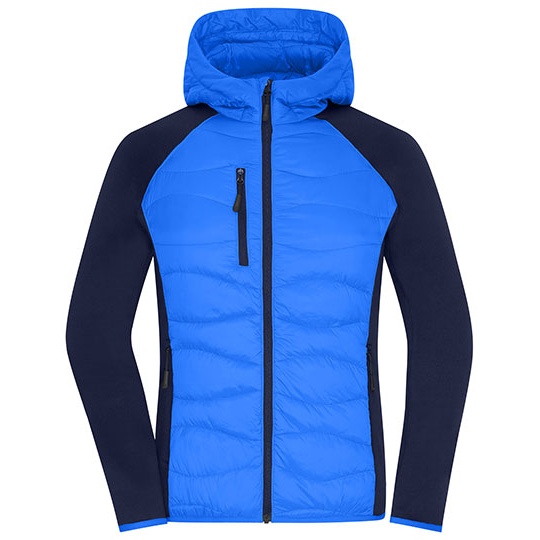 Kurtka Damska Hybrydowa Polarowa Ocieplana JN1329 - Blue & Navy