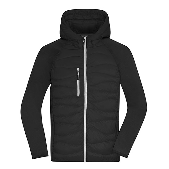 Kurtka Hybrydowa Meska Ocieplana JN1330 - Black