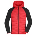Kurtka Hybrydowa Męska Ocieplana JN1330 - Red & Black