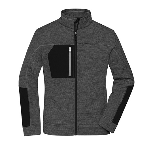 Bluza Damska Slim Polarowa JN1817 - Black Melange & Black & Silver (Solid)