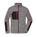Bluza Damska Slim Polarowa JN1817 - Carbon Melange & Black & Red