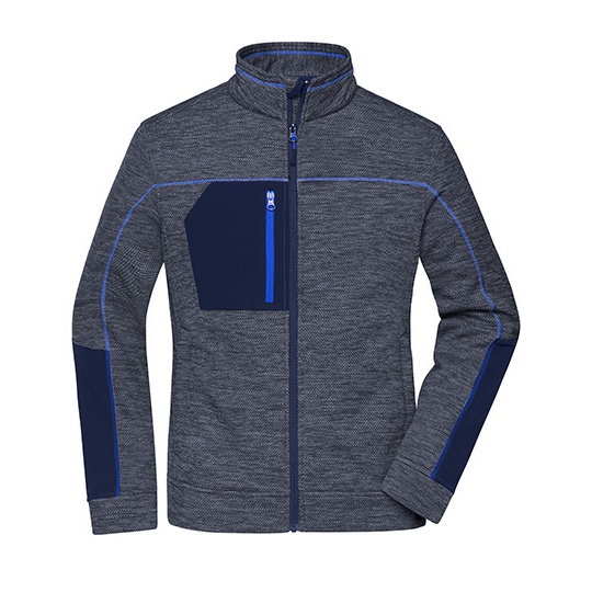 Bluza Damska Slim Polarowa JN1817 - Navy Melange & Navy & Royal
