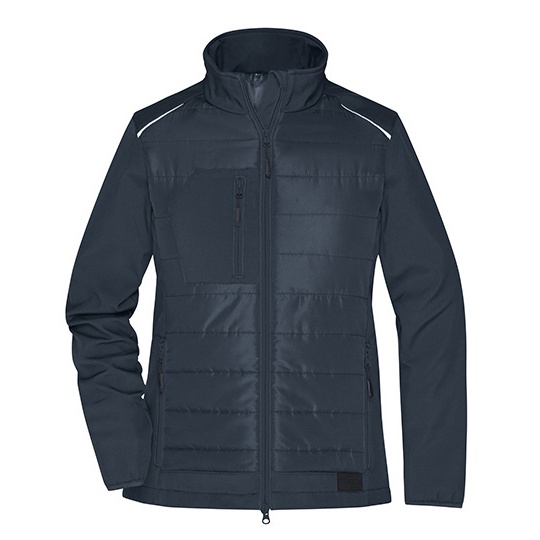 Kurtka Hybrydowa Damska Softshell Pikowana JN1819 - Carbon & Carbon