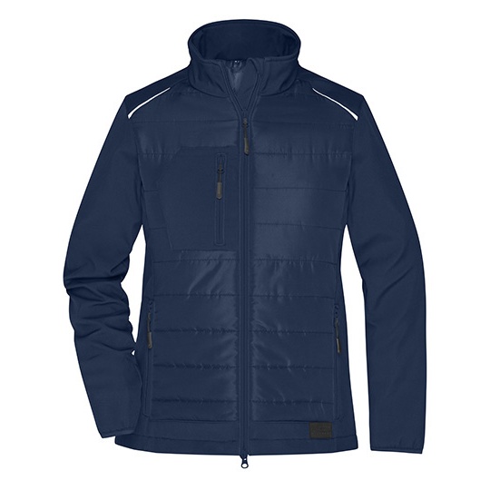 Kurtka Hybrydowa Damska Softshell Pikowana JN1819 - Navy & Navy