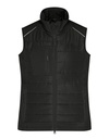 Kamizelka Damska Hybrydowa Ocieplana Slim JN1821 - Black & Black