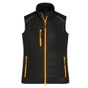 Kamizelka Damska Hybrydowa Ocieplana Slim JN1821 - Black & Neon Orange
