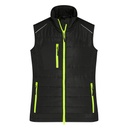 Kamizelka Damska Hybrydowa Ocieplana Slim JN1821 - Black & Neon Yellow