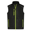 Kamizelka Męska Softshell Pikowana JN1822 - Black & Neon Yellow