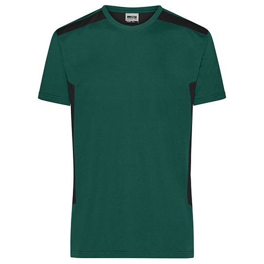 Koszulka Meska Sportowa Funkcyjna Oddychajaca JN1824 - Dark Green & Black