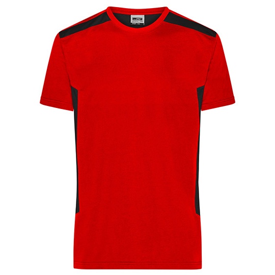 Męski T-shirt Roboczy JN1824 - Red & Black