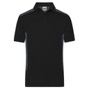 Koszulka Polo Męska Odprowadzajaca Wilgoc Dwukolorowa JN1826 - Black & Carbon