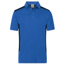Koszulka Polo Męska Odprowadzajaca Wilgoc Dwukolorowa JN1826 - Royal & Navy