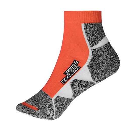 Skarpety Krotkie Sportowe Oddychajace JN214 - Bright Orange & White