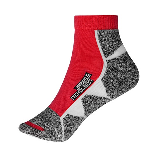 Skarpety Krotkie Sportowe Oddychajace JN214 - Red & White