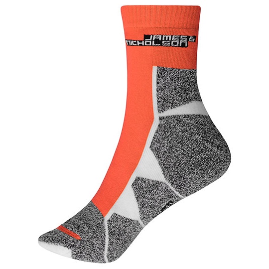 Skarpetki Krótkie Sportowe Wzmocnione JN215 - Bright Orange & White