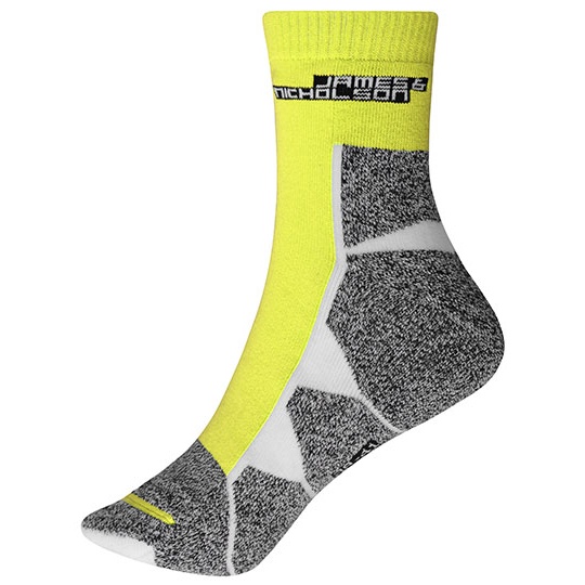 Skarpetki Krotkie Sportowe Wzmocnione JN215 - Bright Yellow & White