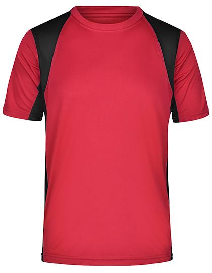 Koszulka Meska Biegowa Dwukolorowa Odprowadzajaca Wilgoc JN306 - Red & Black