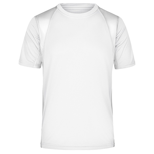Koszulka Męska Biegowa Dwukolorowa Odprowadzająca Wilgoć JN306 - White