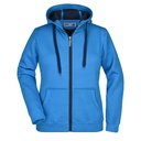 Bluza Damska Sportowa Slim Z Kapturem JN354 - Azur & Navy