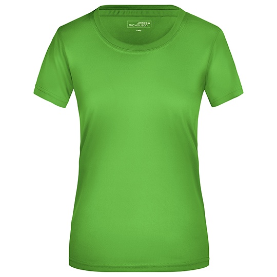 Damska koszulka sportowa Slim JN357 - Lime Green