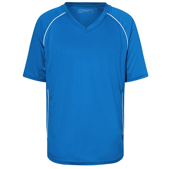 Koszulka Drużynowa V-neck Raglan Odprowadzająca Wilgoć JN386 - Royal & White